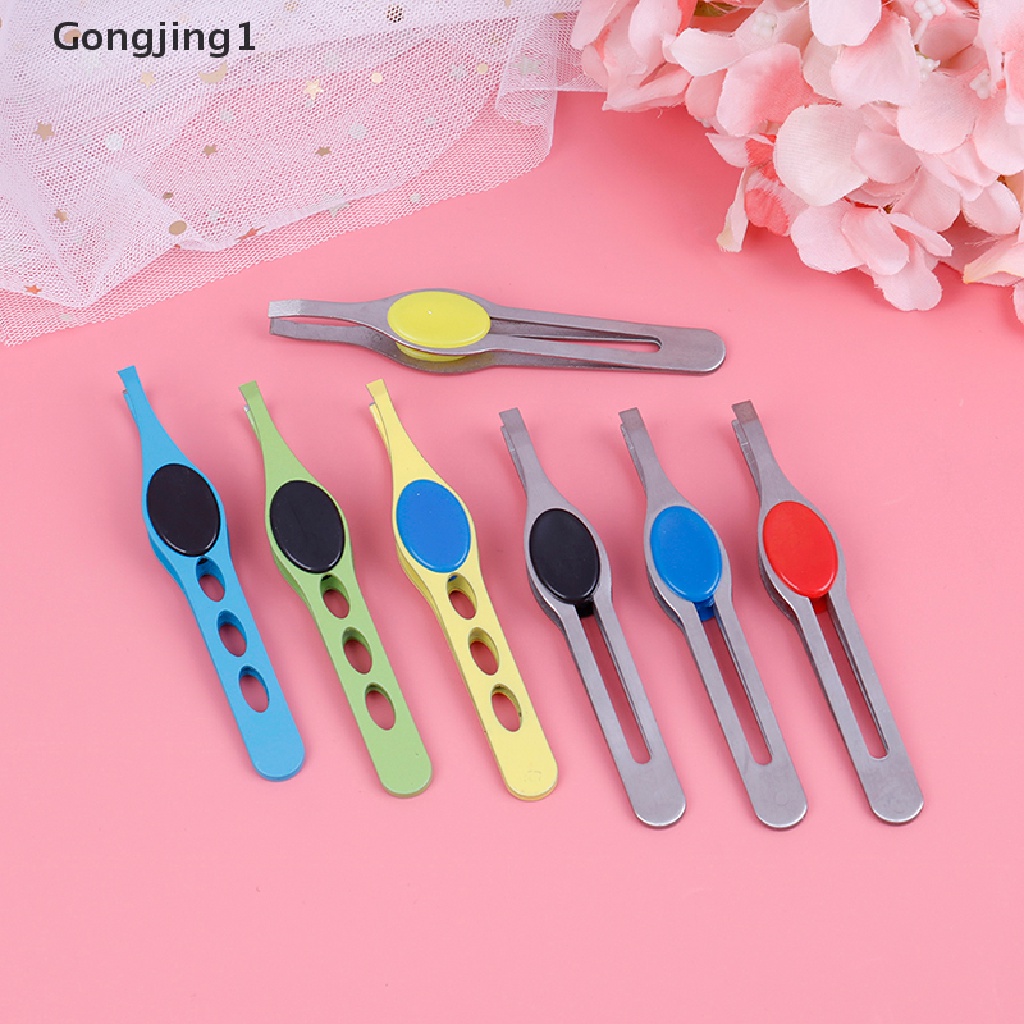 Gongjing1 Klip Pencabut Alis Bahan Stainless Steel