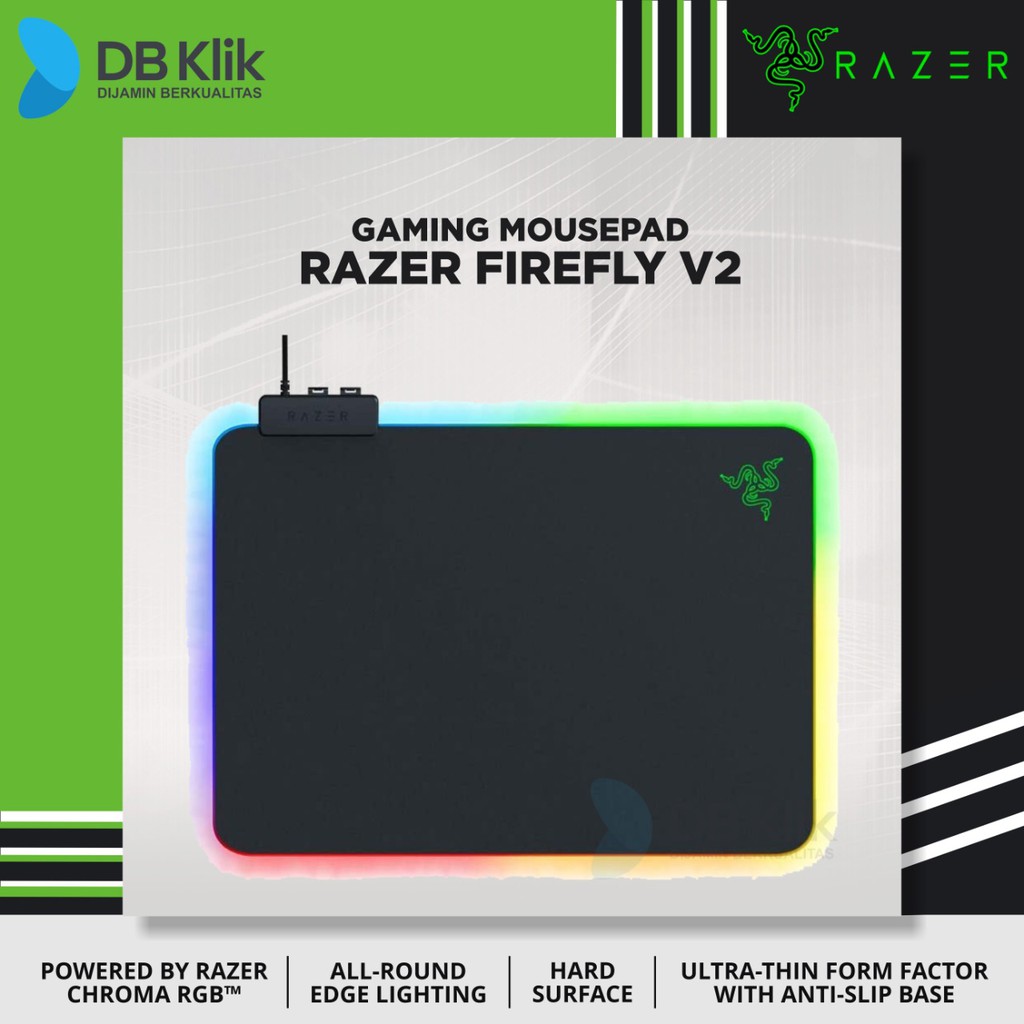 Mousepad Gaming RAZER Firefly V2 Hard Surface RGB Mouse Mat - RAZER Firefly V2