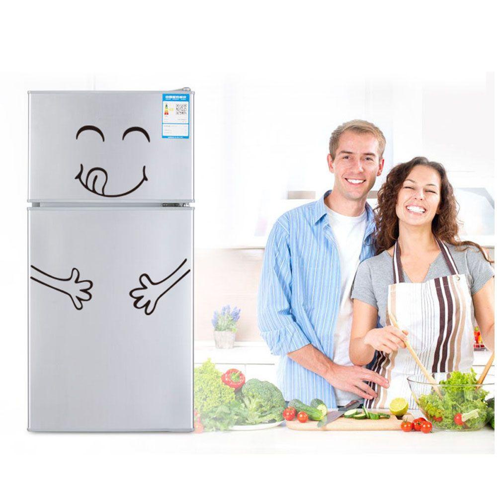 Stiker Kulkas Populer Vinyl Gadget Kitchen &amp; Dining Refrigerator Decal