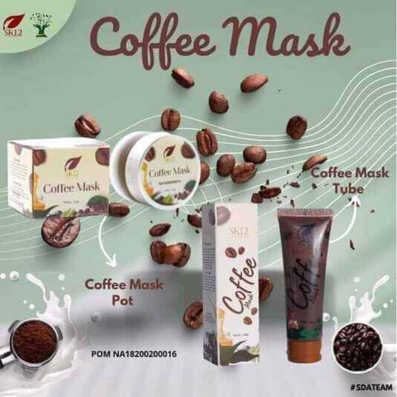 Coffee mask SR12 pot dan tube,obat komedo, masker komedo,