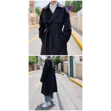 OVERSIZE  jubah Korea/Coat panjang pria