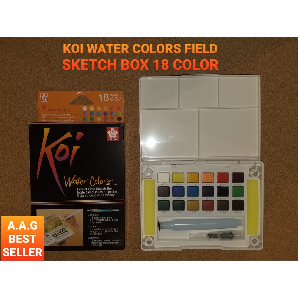 

KOI WATER COLORS FIELD SKETCH BOX 18 COLOR