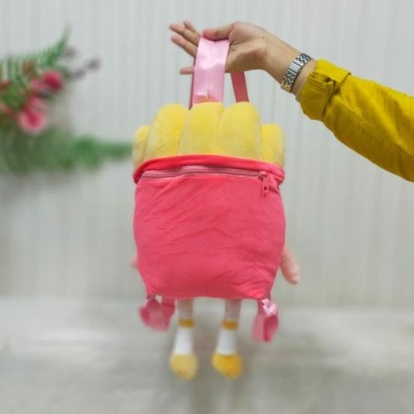 Tas Ransel Fullbody BURGER,PIZZA,POTTATO Size L/tas anak lucu/Ransel Pizza/Tas Motif Food/Ransel Food/Kado Tas Boneka