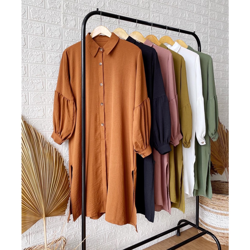 Tunik Erina Crinkle -Tunik Wanita - Atasan Wanita -Tunik