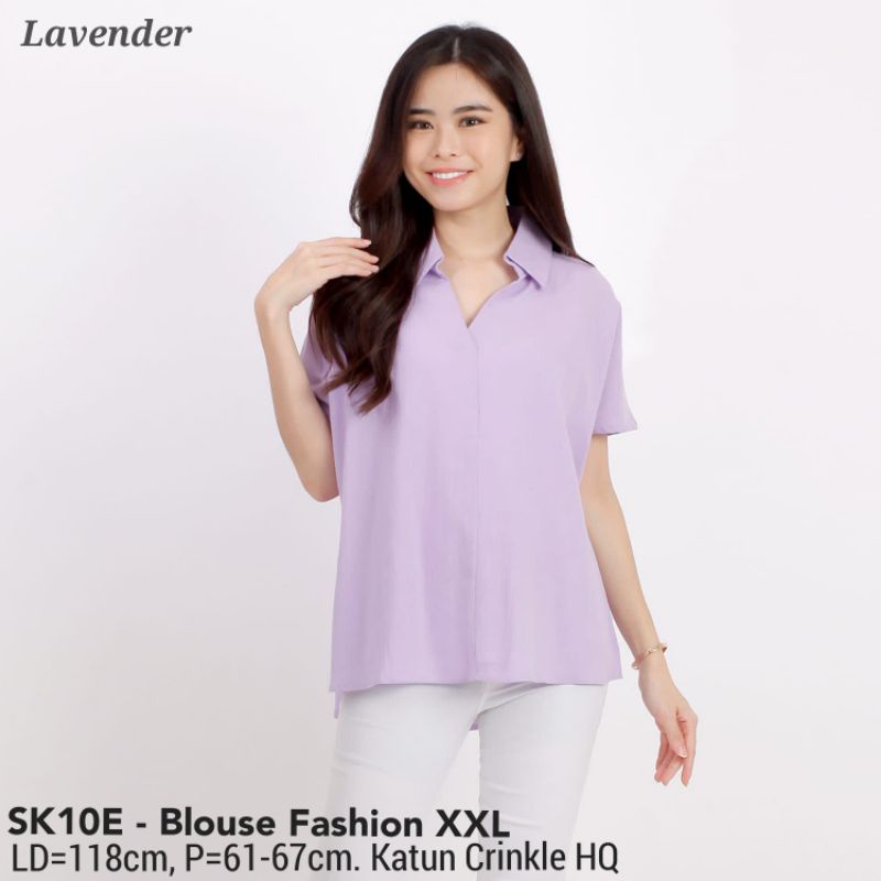 BIGSIZE BLOUSE MONICA JUMBO XL ATASAN WANITA KERJA KANTOR MURAH 10 BAJU CEWEK PENDEK