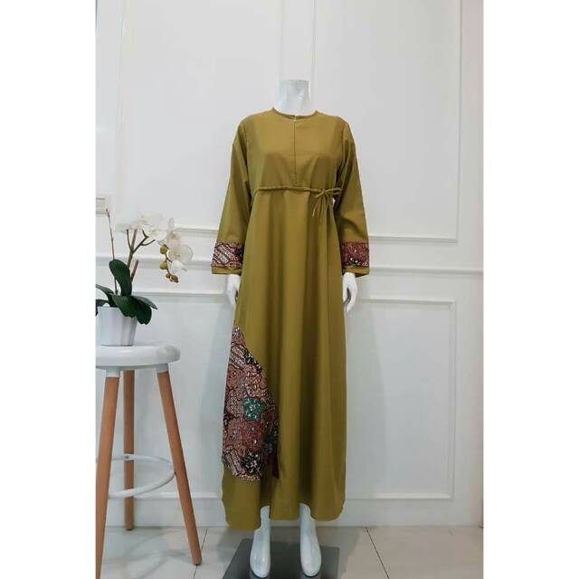 Gamis toyobo kombinasi batik by edness kayla (booked)