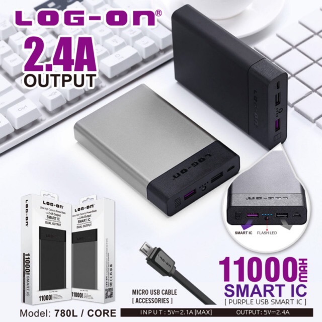 POWERBANK LOG-ON 11000mah REAL