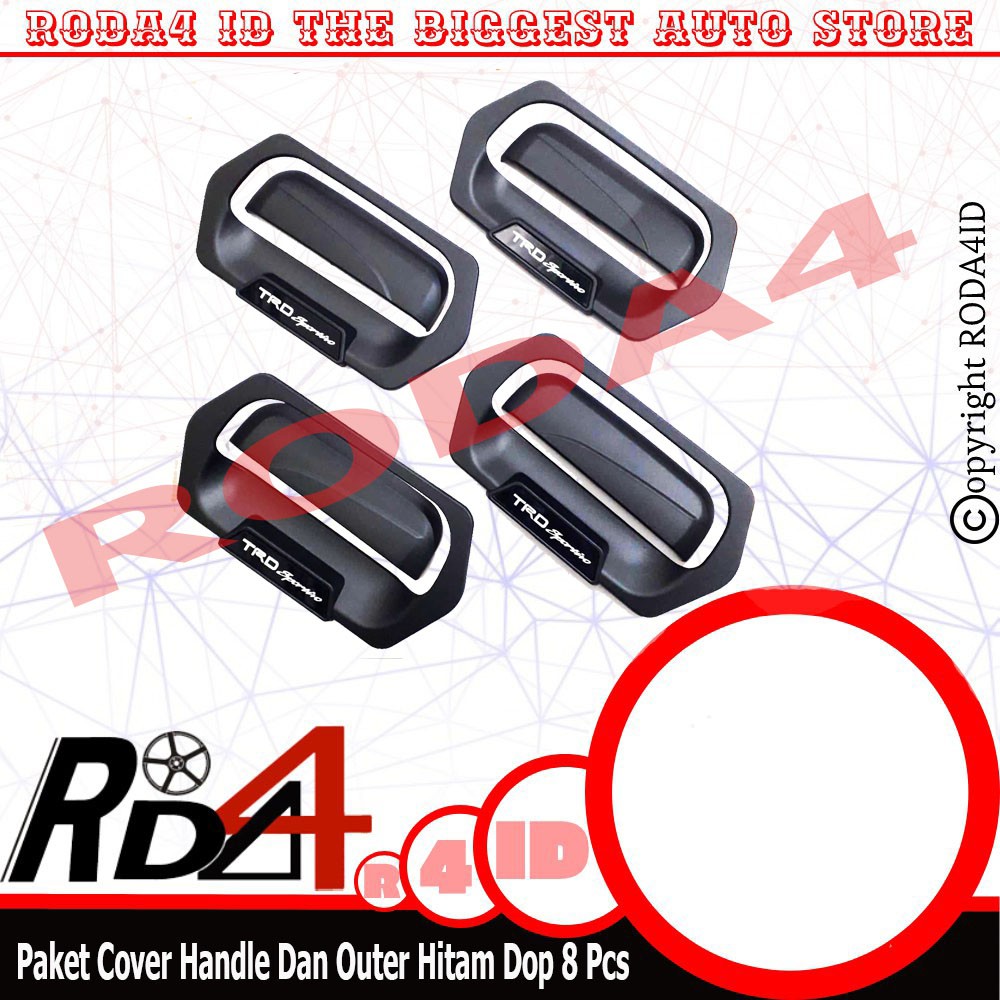 Paket Handle Outer AGYA AYLA TRD SPORTIVO Hitam Dop