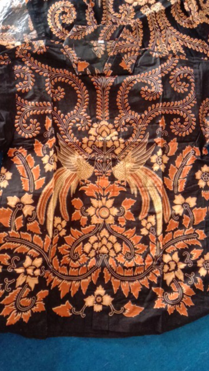 Batik Couple Keluarga Sania Ruffle Ori Ndoro Jowi Dnt Motif Pari Ngadek