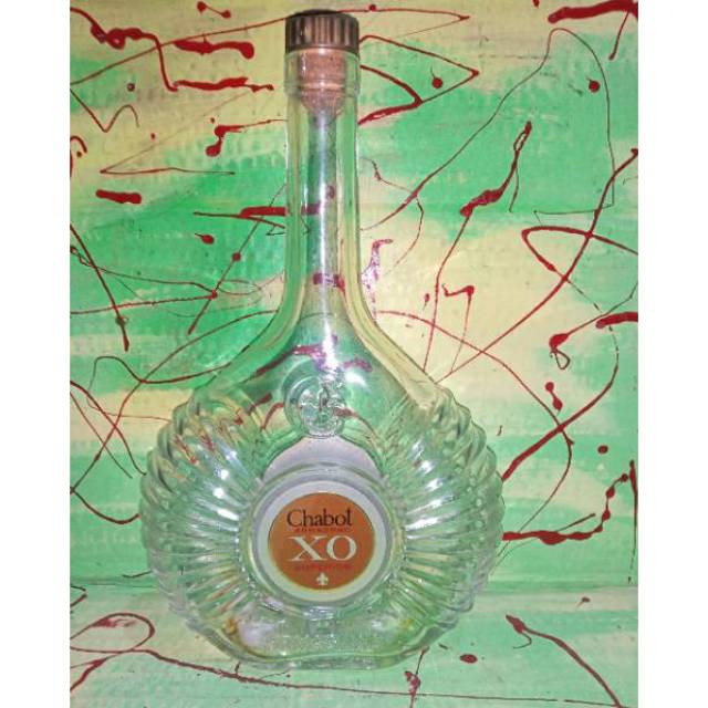 Botol bekas minuman keras import unik chabot xo