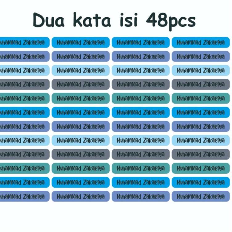 

<YaG ✮> Stiker Kain Nama custom banyak warna MULTICOLOUR A4 stiker baju stiker setrika sablon baju custom sablon nama custom //Produk terjamin