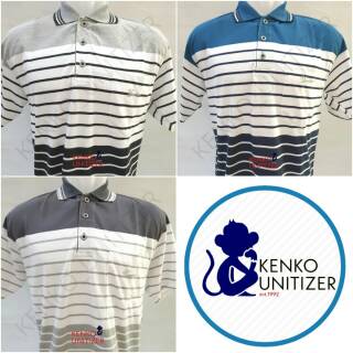 UNITIZER T50 XL Kaos  Polo stripe Pria saku ayah cowok 