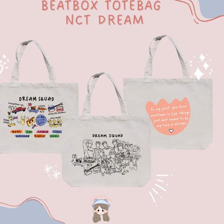 Harga Murah.. NCT DREAM BEATBOX TOTEBAG CANVAS / muat laptop