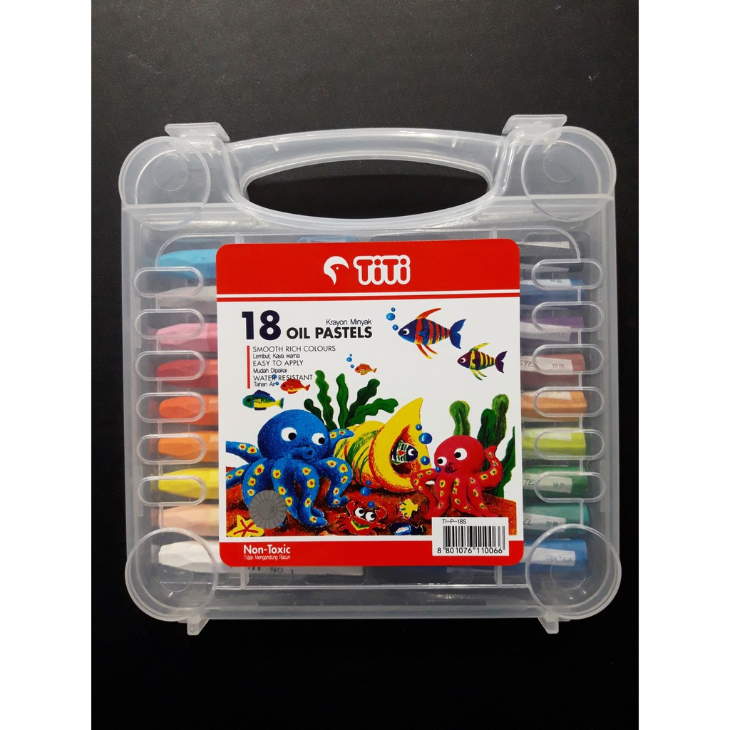 Crayon 18 Titi Oil Pastels Krayon Pastel Minyak