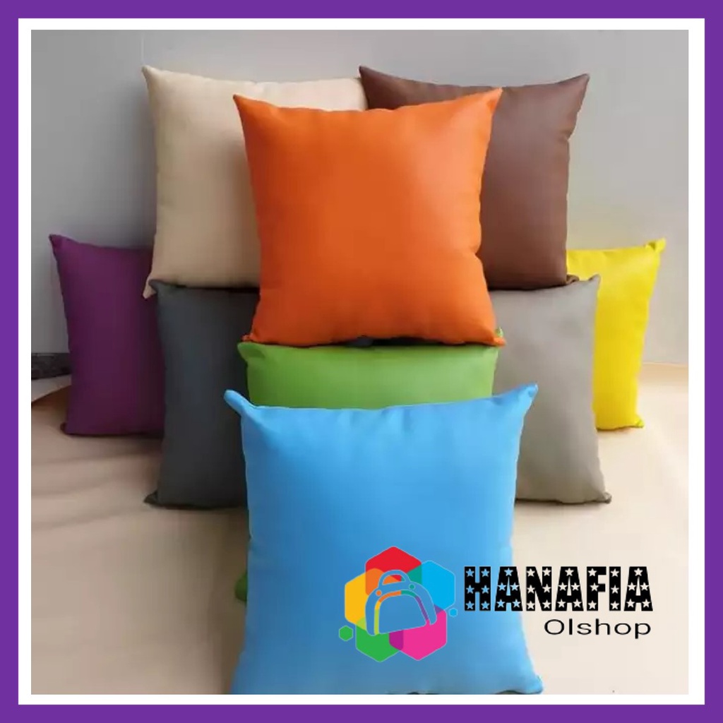 SARUNG BANTAL KURSI SOFA MOBIL KULIT 35X35 WATERPROOF KOTAK SARUNG KASUR TIDUR PILLOW BANTAL KULIT SINTETIS