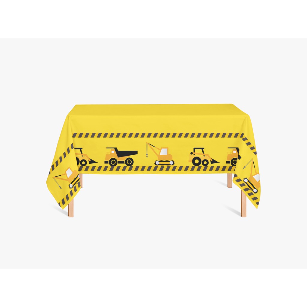 TAPLAK MEJA EXCAVATOR / TAPLAK MEJA ULTAH TEMA EXCAVATOR / TAPLAK MEJA EKSAVATOR