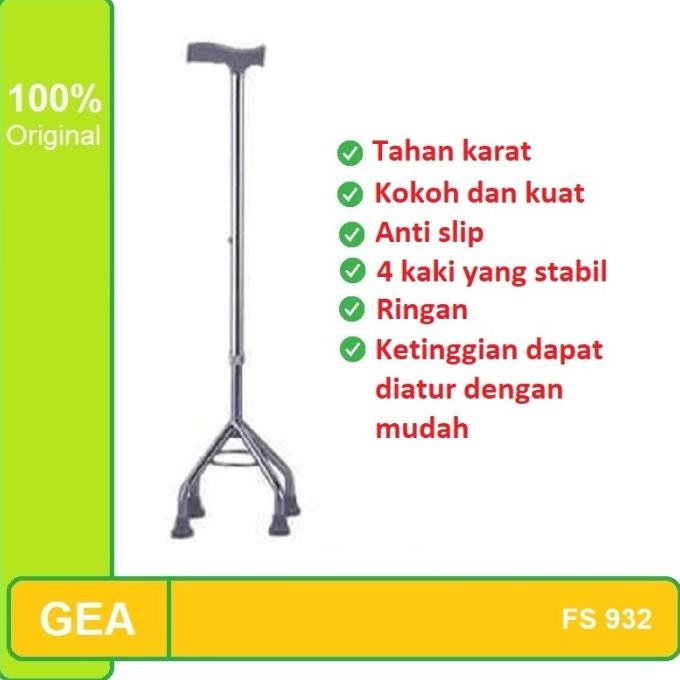 GEA Tongkat kaki 4 aluminium FS 932 / Tongkat jalan / FS 932 / FS932