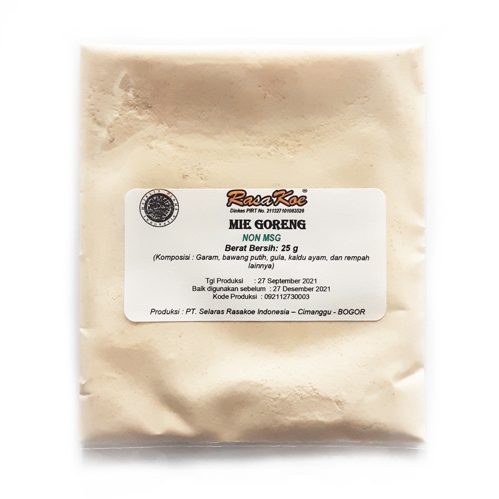 

Rasakoe Bumbu Mie Goreng Non MSG 25gr TERBARU Bisa COD bumbudapurbintang