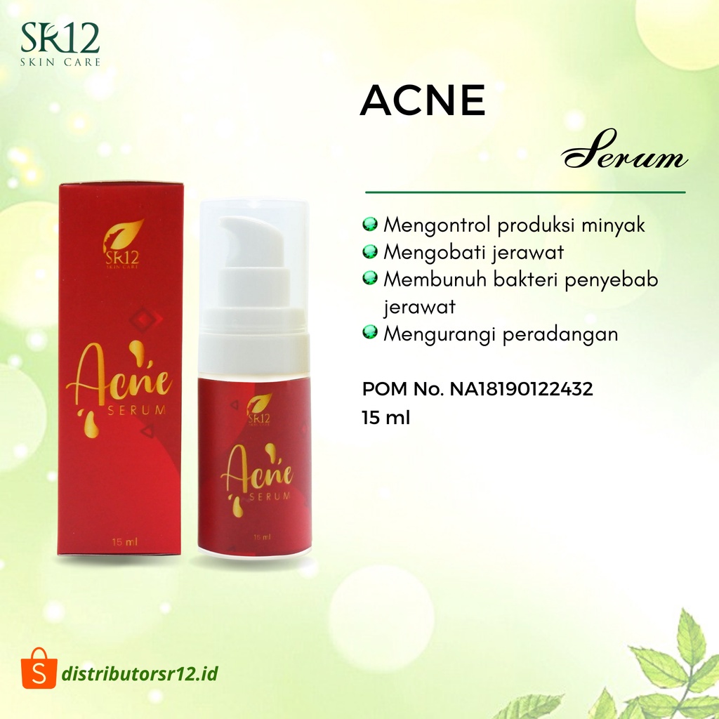 Acne Serum SR12 Original Serum Wajah Jerawat Mengecilkan Pori Pori Ampuh Melawan Bakteri Membantu Mengatasi Jerawat Membunuh Bakteri Di Wajah Mengurangi Penuaan Mengurangi Bekas Jerawat BPOM