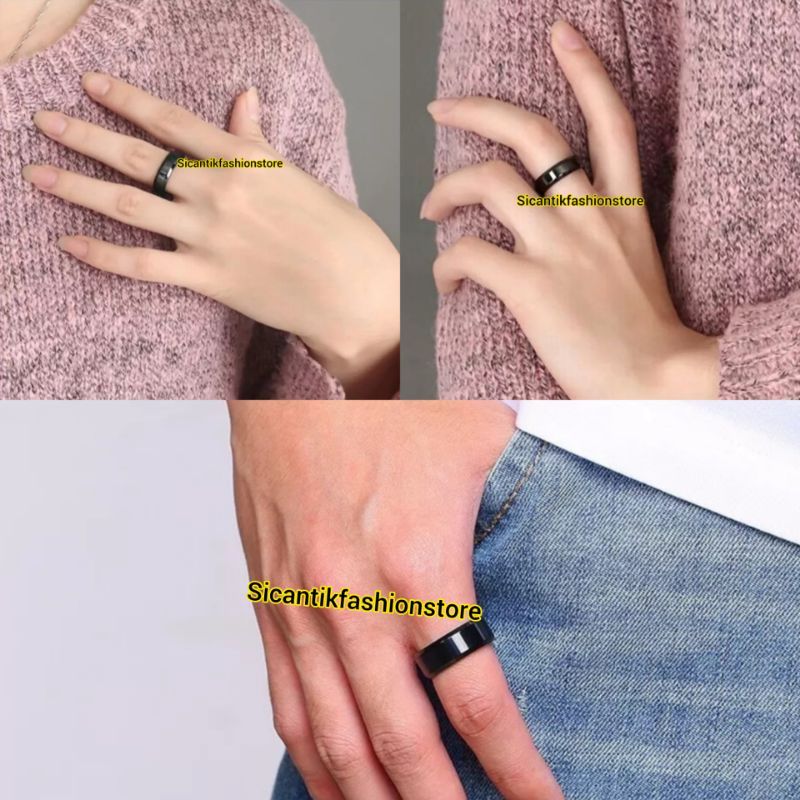 Cincin Titanium Hitam Polos Fashion Wanita Pria Terbaru Terlaris Anti Karat Selamanya Cincin Hitam Polos Cincin Wanita Cincin Pria Hitam Polos Viral Terbaru 2022