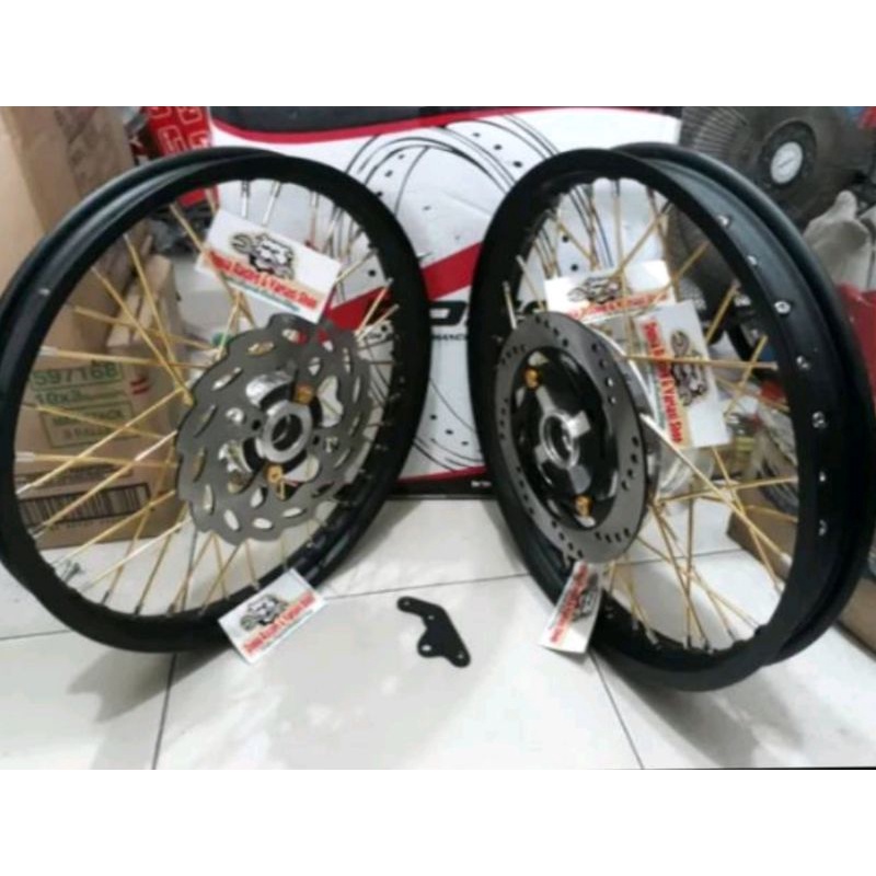 Paketan Velg Ninja R Ninja S Ninja RR Paketan Velg Rossi Ring 17 Free Cakram Dpn Blkang