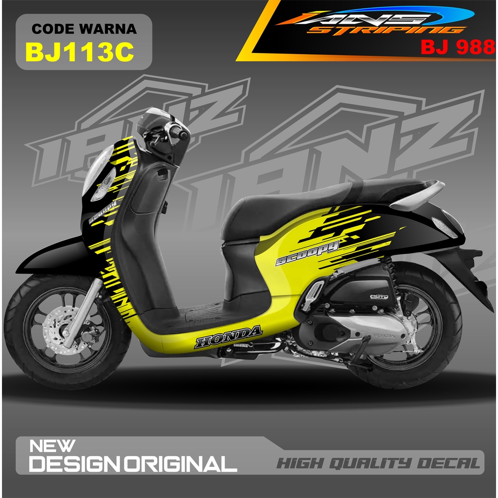 STIKER DECAL SCOOPY FULL BODY MOTOR / STICKER VARIASI SCOOPY MODEL TERBARU / STICKER ALL SCOOPY