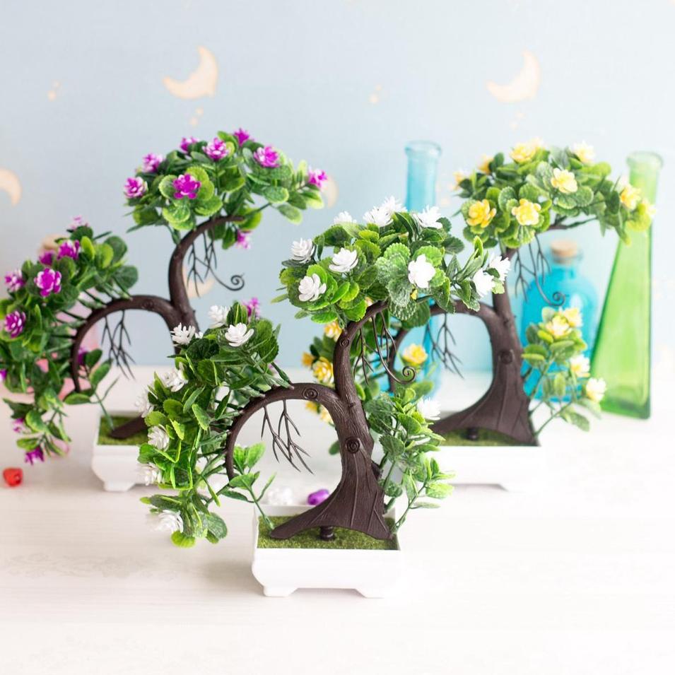 TERLARIS Kunataruma Pot Tanaman Besar Hias Bunga Plastik Artificial Daun Rambat Dekorasi Monstera Ke