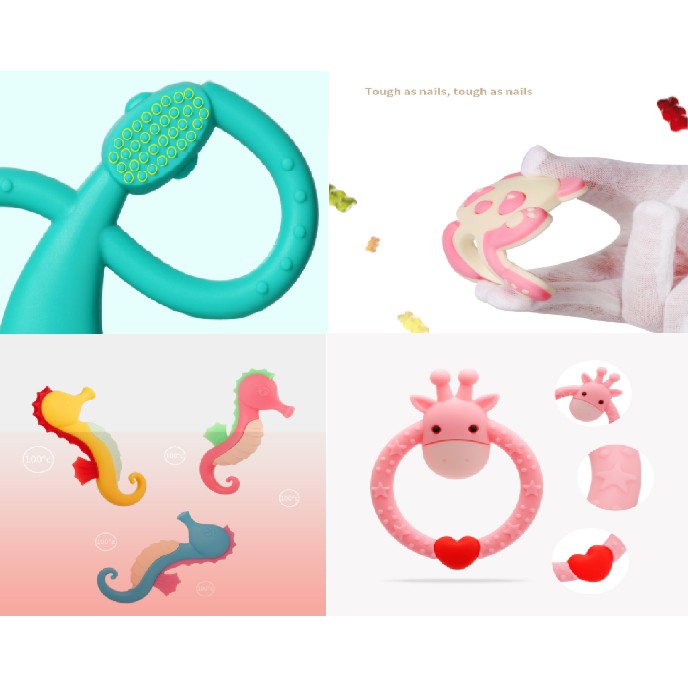 BSS Teether Baby Mainan Gigitan Pertumbuhan Gigi Bayi Motif Jerapah