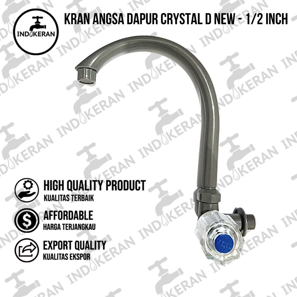 VINO - Kran Angsa Dapur Crystal D New - 1/2 Inch