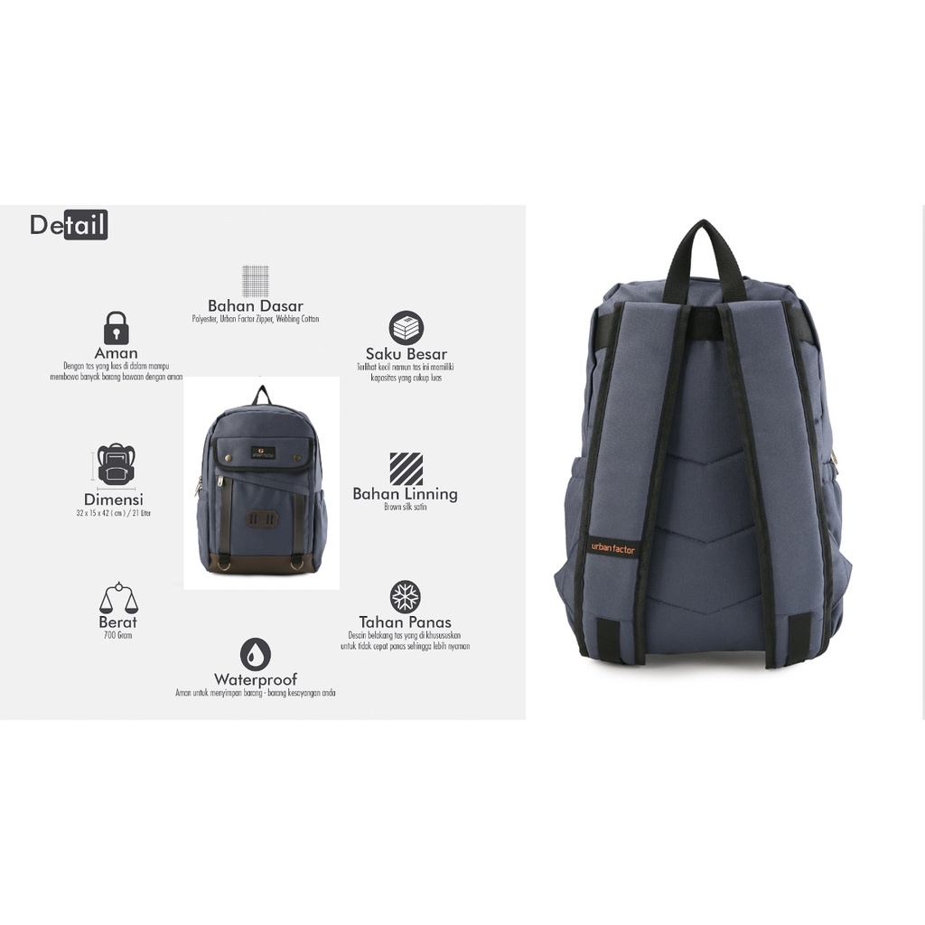 FRESCO NAVY | MNM X URBAN | Tas Ransel Punggung Pria Wanita Backpack ORIGINAL