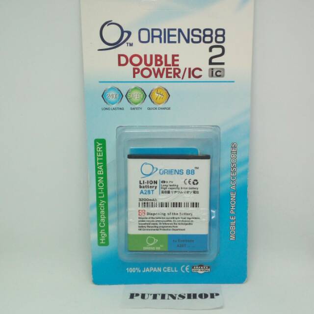 (P) Baterai Batre Battery Evercoss A28T Double Power 2 IC