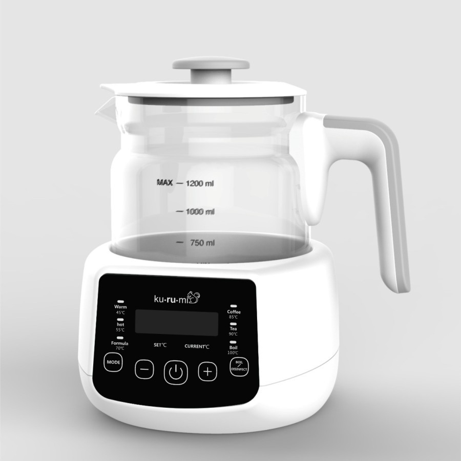 Kurumi Home Smart Kettle KH100 With Warmer 1.2 L [ Pemanas Air otomatis, Teko Listrik ]