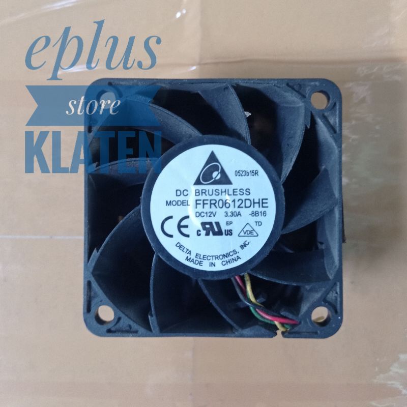 kipas dc brushlees delta 12v 6cm 3.30A 15000rpm 6x6cm super kencang