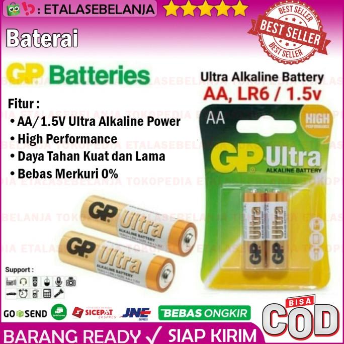 Promo Baterai GP Ultra Alkaline LR6 AA Battery AA alkalin