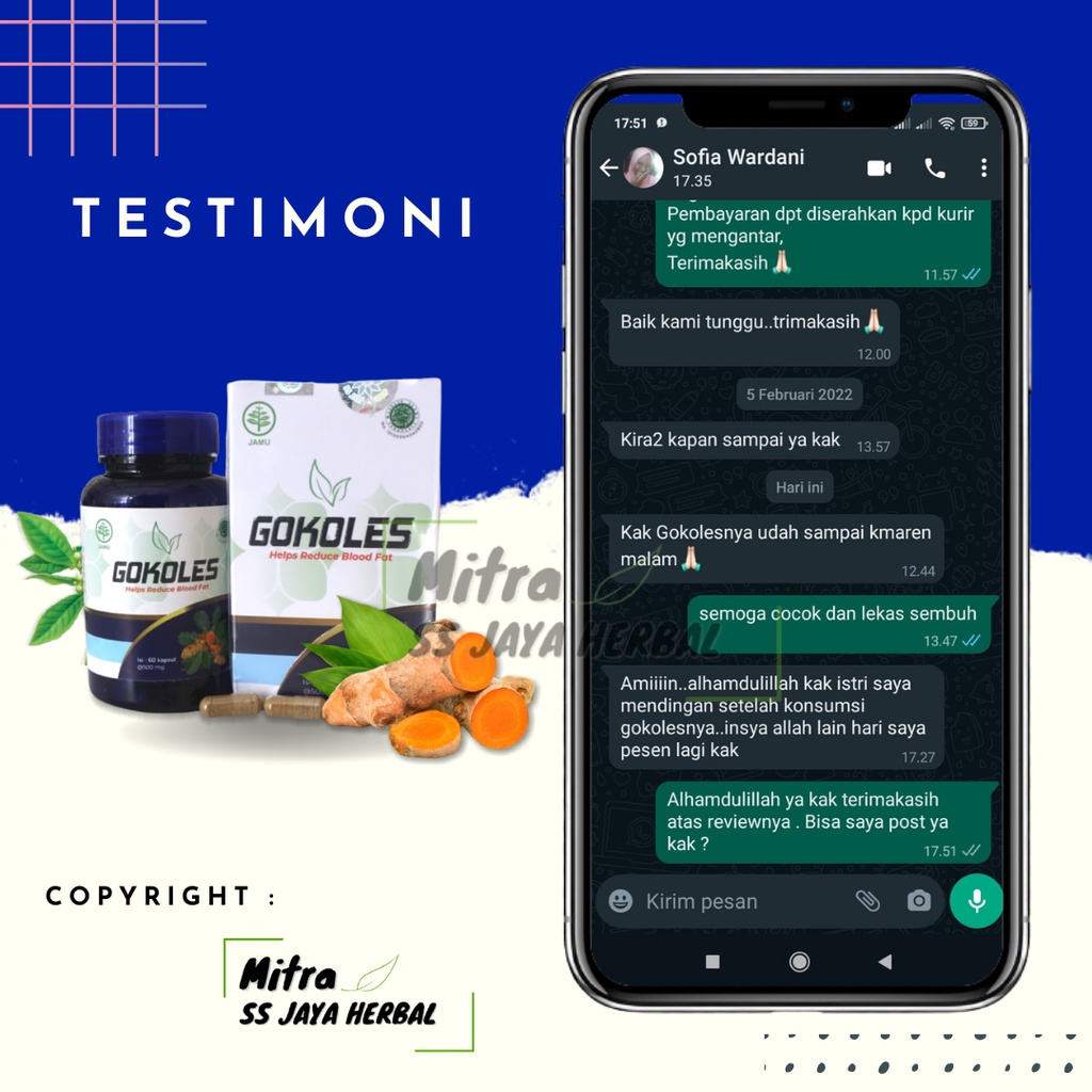 [DIJAMIN ASLI] Gokoles Herbal Alami BPOM dan MUI 100% HERBAL | ORI SS JAYA HERBAL