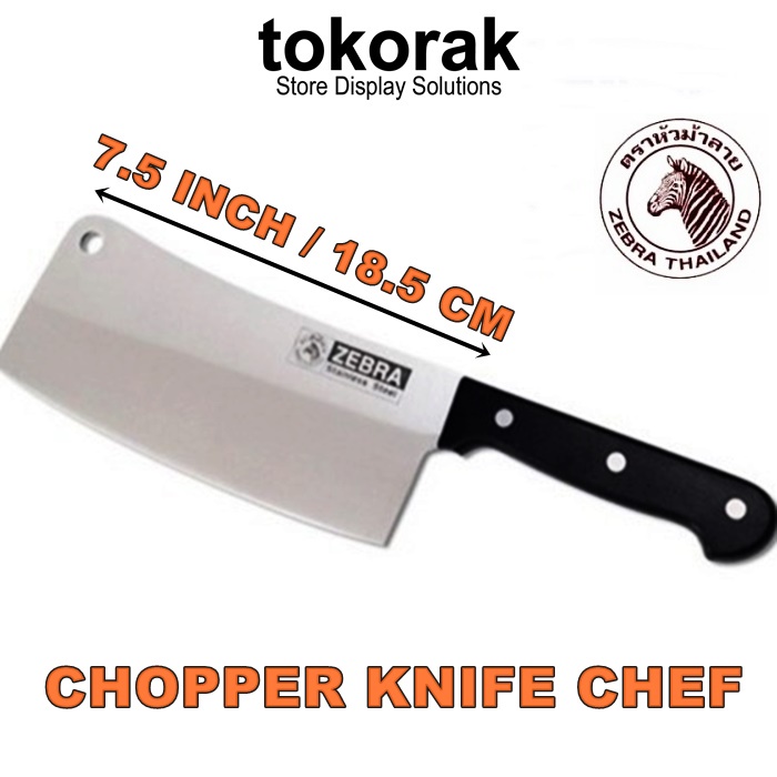 PISAU GOLOK ZEBRA CHOPPER KNIFE 7.5 INCH 100261 PISAU DAPUR STAINLESS