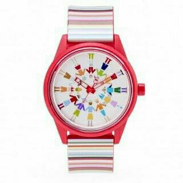 Jam tangan remaja merek QQ original jam rainbow anti air smile solar / tenaga surya matahari