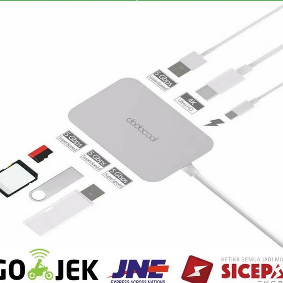 DODOCOOL USB C ke HUB 3.0 to MULTIPORT MICRO SD Card Reader PD HDMI HD