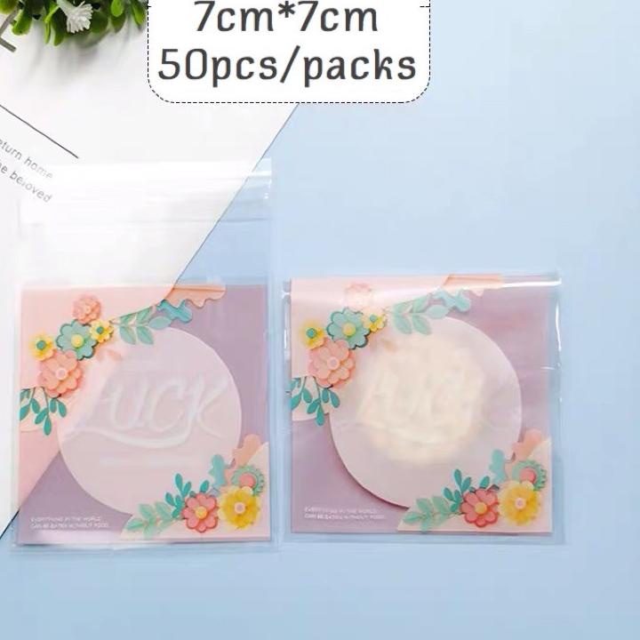 

[KODE WTGD9] 100pcs Plastik cookies 7x7 plastik kue lucu animal character plastik packing cookies