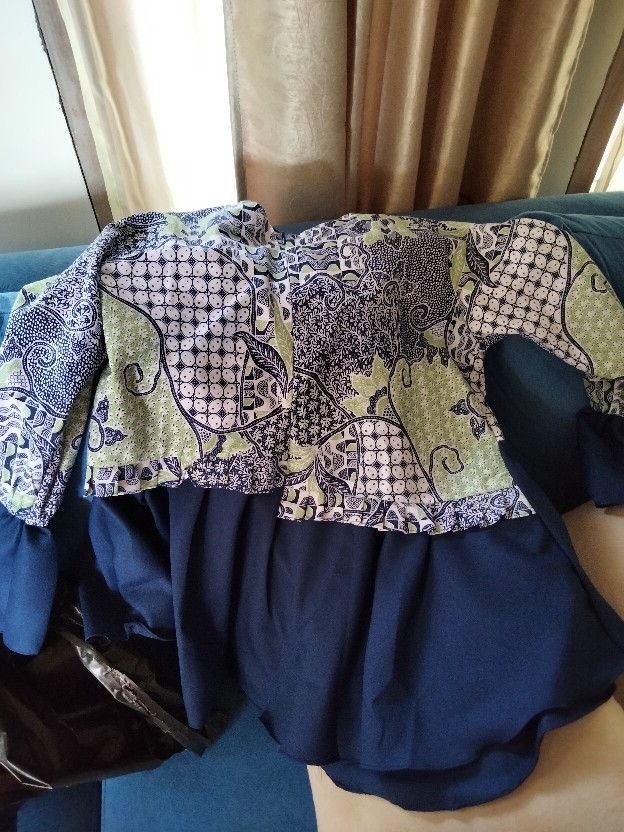 Tey-17 Batik Wanita Asj Sa Hrb026 Kenongo Kemeja Tosca Pendek