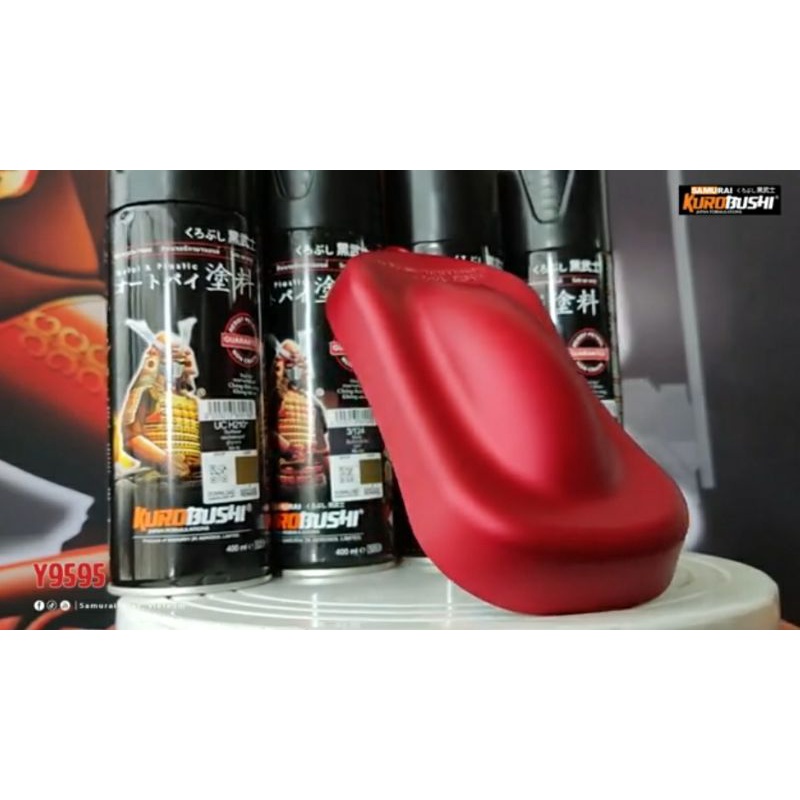 SAMURAI PAINT Y9595* YAMAHA MATTE RED MERAH DOFF 400ml CAT SEMPROT SPRAY PAINT PILOX PILOK FLAT