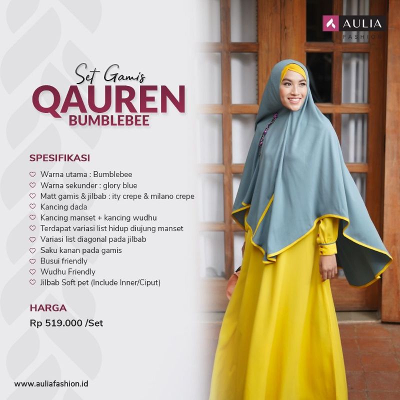 Set Gamis Qaureen Bumblebee