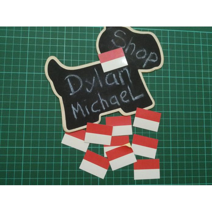 

Stiker Cromo Glossy Bendera Merah Putih Indonesia Flag Sticker Pipi