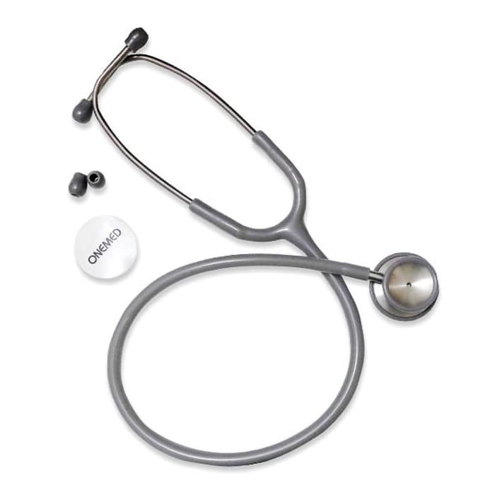 New Stethoscope Dewasa Stainless Abu-Abu OneMed