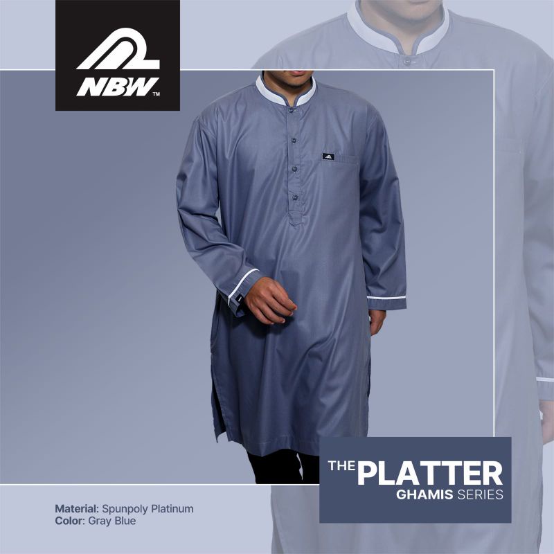 Baju Gamis Pakistan Pria Murah Online Keren Nabawi Clothes Coklat Size Besar M-XXXL