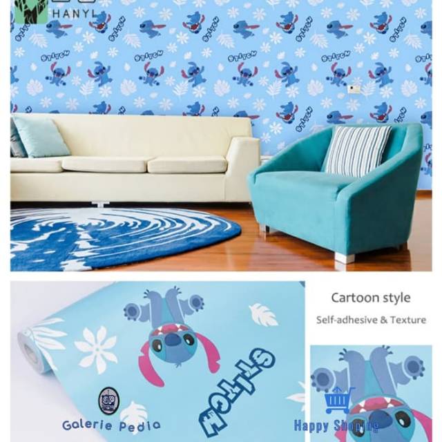 WALLPAPER STIKER DINDING MOTIF STICH