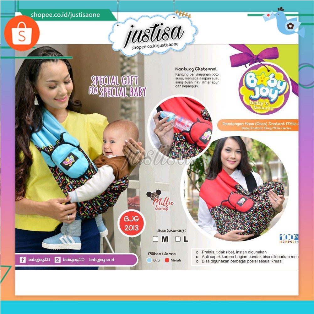 Promo !! SALE 12.12!!! BABY JOY-GENDONGAN KAOS INSTAN MILLE SERIES BJG 2013/14