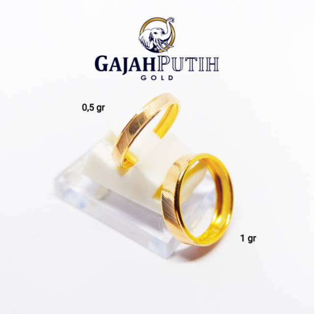 0,5gr Cincin Model Bangkok Asir Emas Asli Kadar 7 karat kodeO10508-20