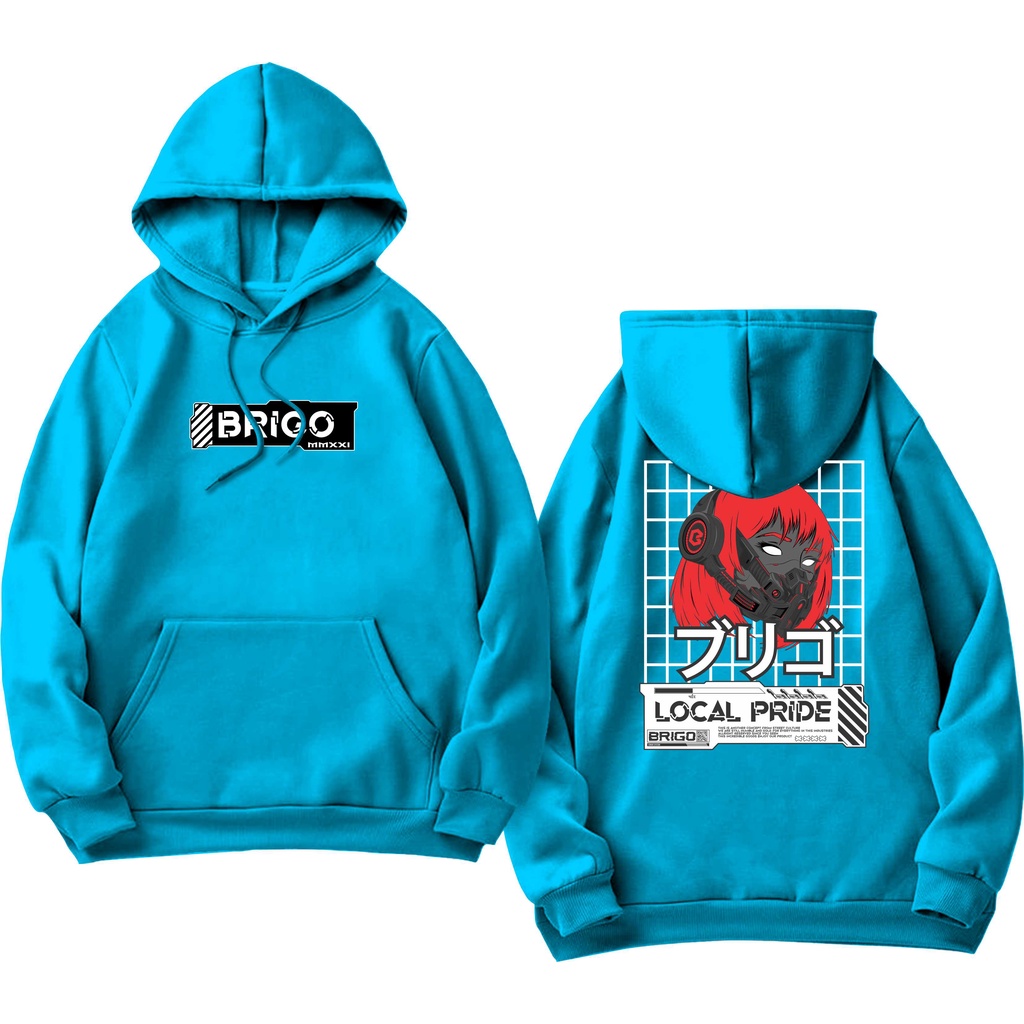 Sweater Hoodie BRIGO CYBERPUNK Sablon DTF Fleece Cotton II BRIGO Jumper Hoodie CYBERPUNK II M-XXL (Pria &amp; Wanita) Free stiker&amp;Gantungan Kunci