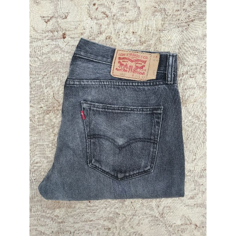 levis 501 hitam arang size 33 second original